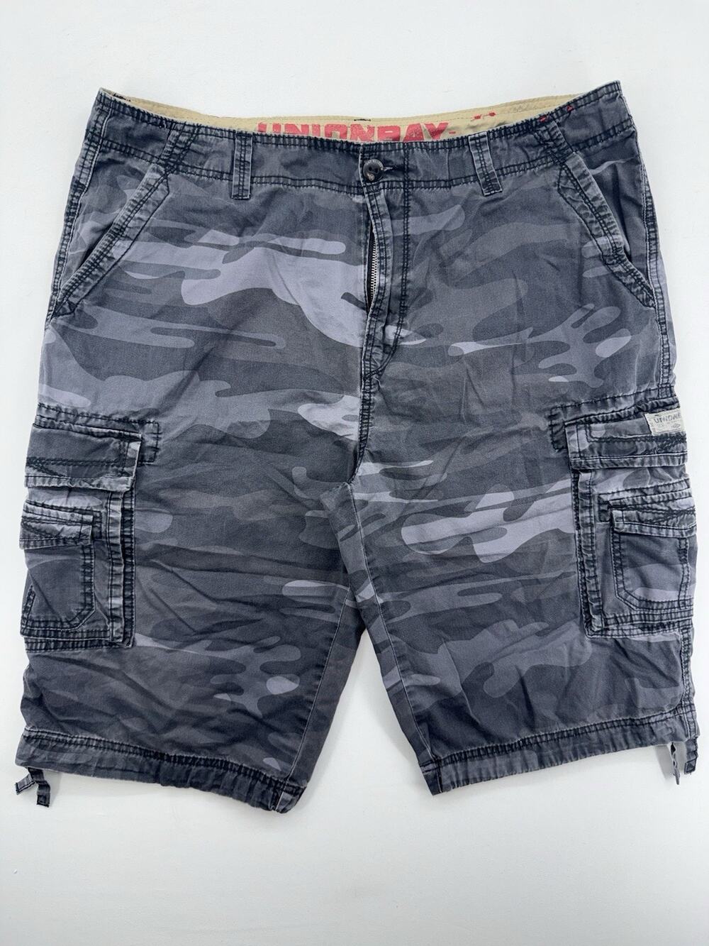 Vintage Union Bay Cargo Shorts Men’s 40 Gray Camo Military Army Y2K Baggy 90s